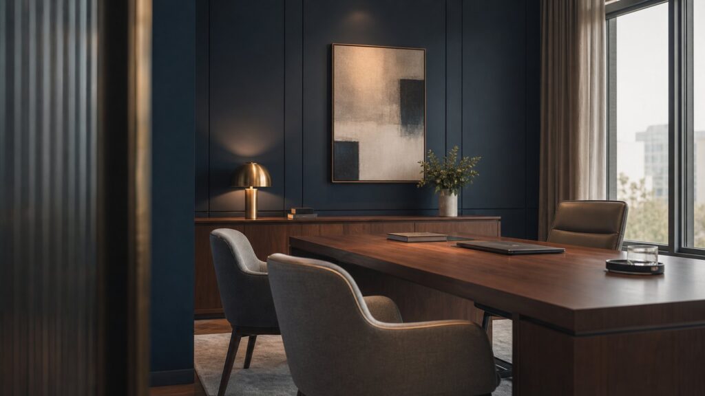 Private consultation room in a modern legal office