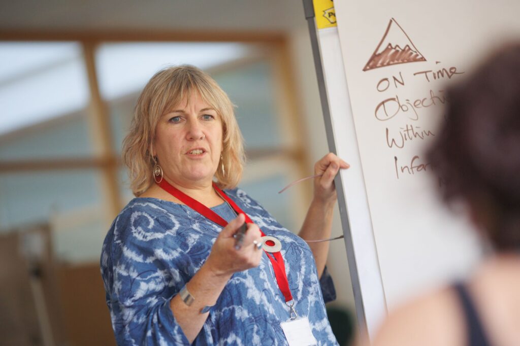 Consultant workshop with strategy notes