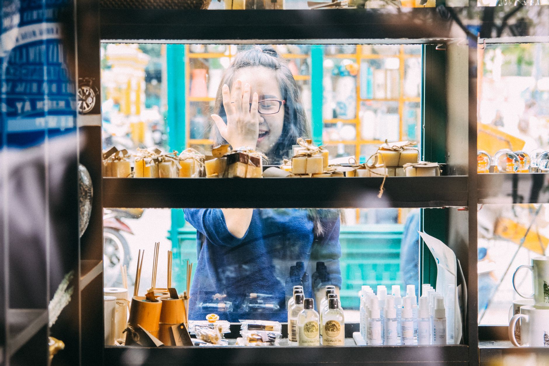 Boutique storefront product display