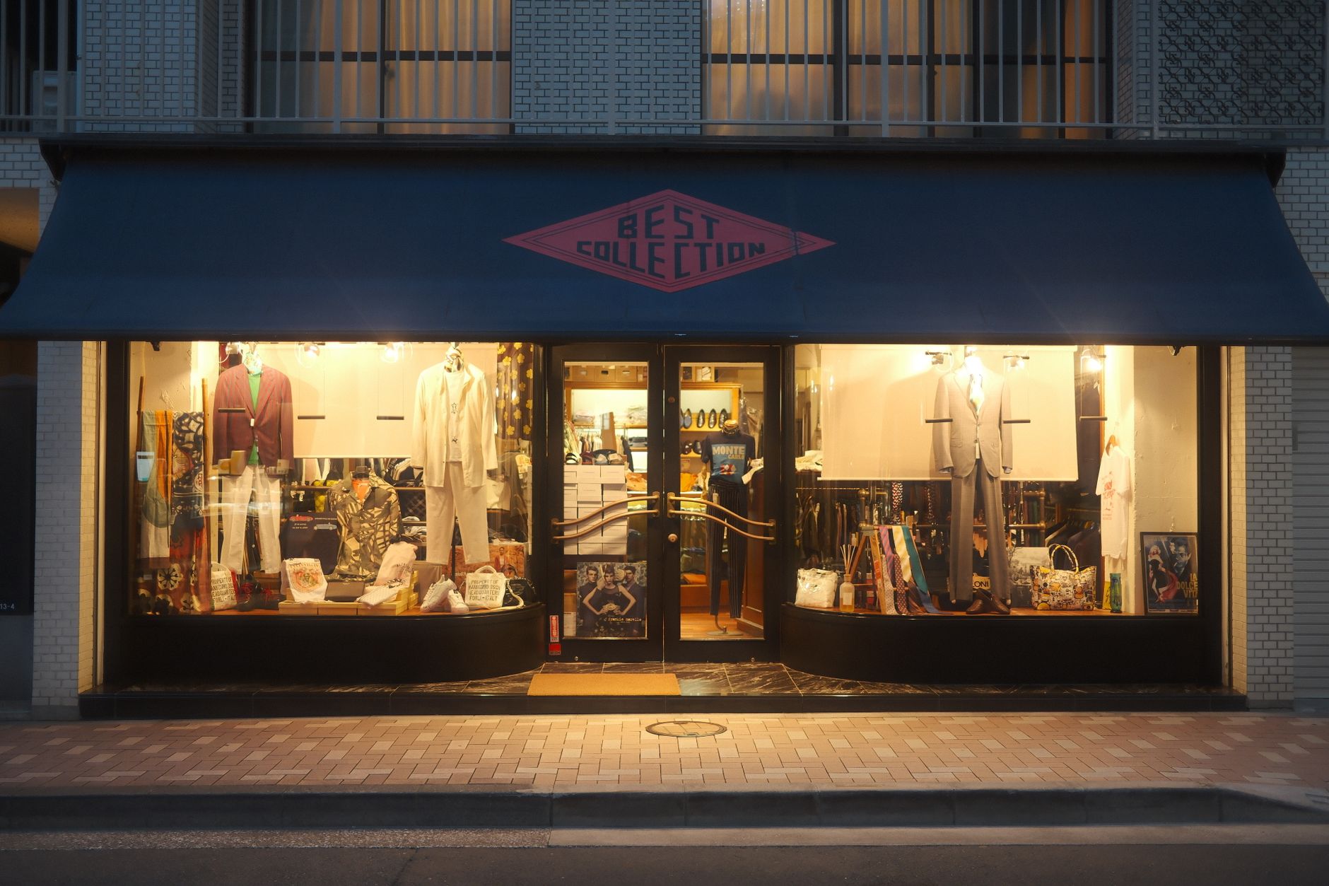 Independent shop glowing after dusk